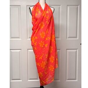 NWOT Lady Juliet sarong/pareo, with matching travel pouch. 43 x 70 in.